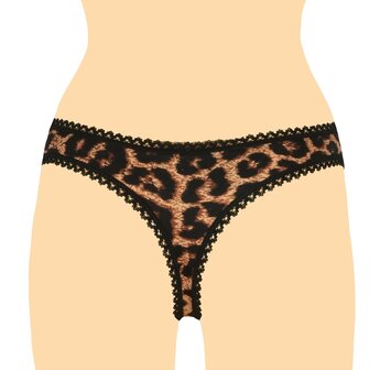 Dames string met animal print