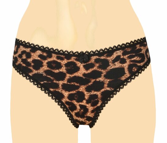 Dames string met animal print