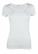 DAMES BEEREN T-SHIRT MET O-HALS EN KORTE MOUW M3000 WIT